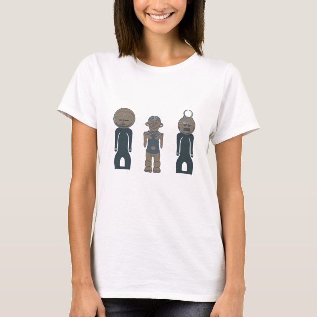 Camiseta Silueta moderna abstracta y arte de rostro (Anverso)