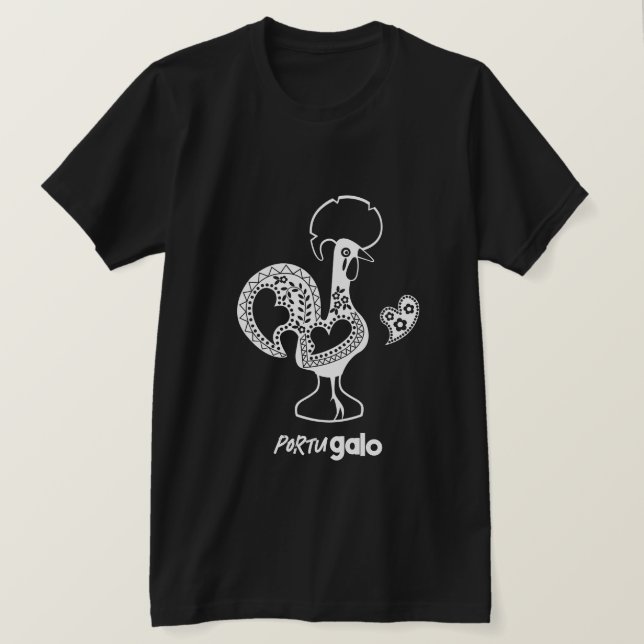 Camiseta Silueta moderna de gallo portugués (Anverso del diseño)