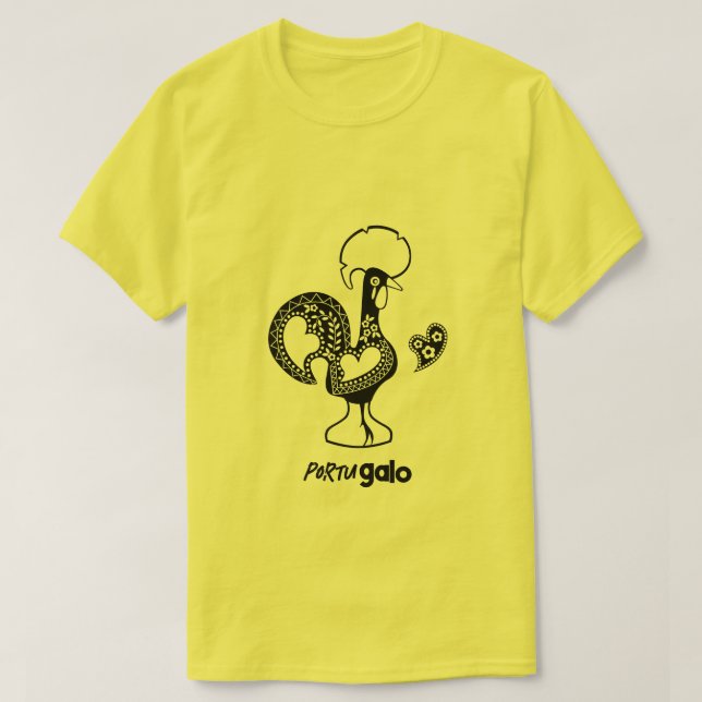 Camiseta Silueta moderna de gallo portugués (Diseño del anverso)