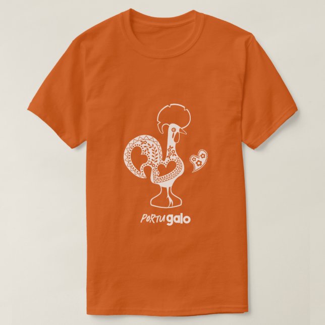 Camiseta Silueta moderna de gallo portugués (Diseño del anverso)