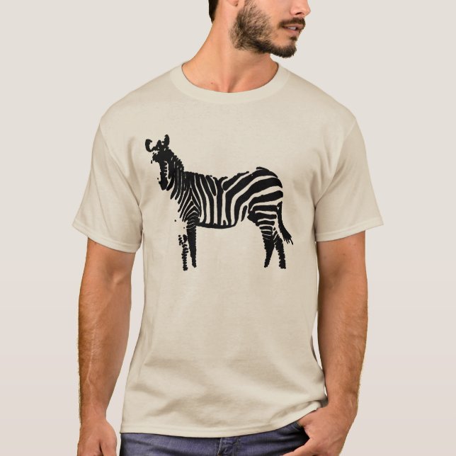 Camiseta Silueta Negra Cebra (Anverso)