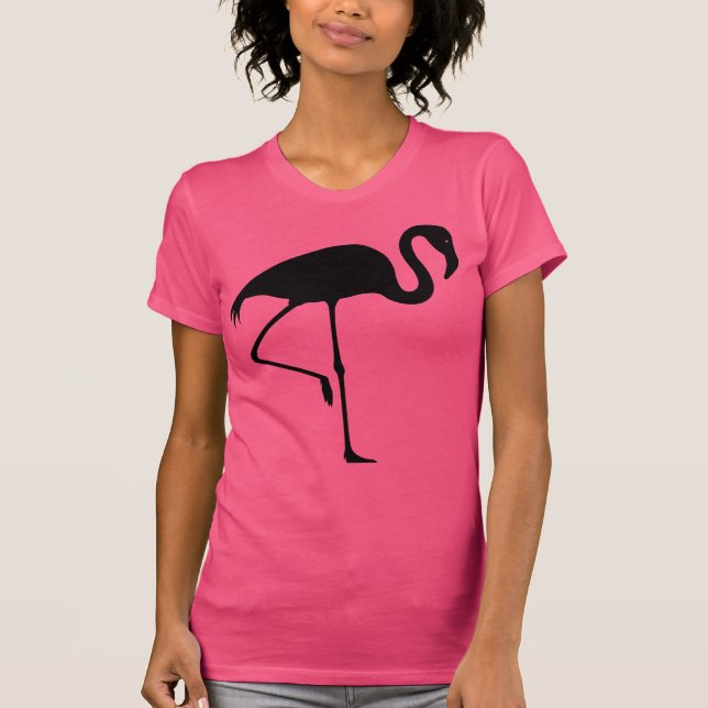 Camiseta Silueta negra clásica del flamenco (Anverso)