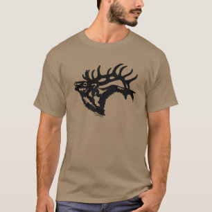 Camiseta Silueta negra de alce