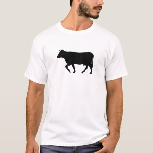 Camiseta Silueta negra de la vaca