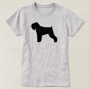 Camiseta Silueta negra de Terrier del ruso