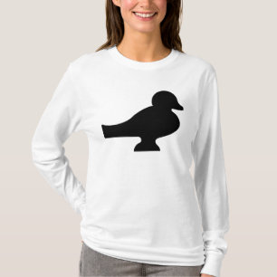 Camiseta Silueta negra del pájaro del vintage