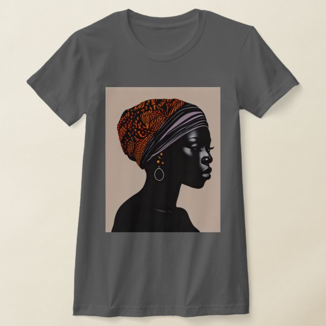 Camiseta Silueta negra: la mujer afroamericana envuelta en  (Distribución)