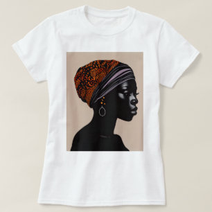 Camiseta Silueta negra: la mujer afroamericana envuelta en