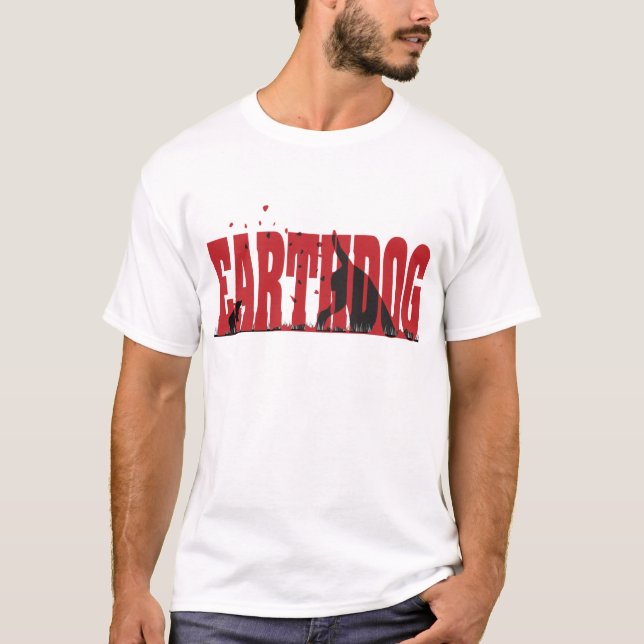 Camiseta Silueta negra/roja de Earthdog (Anverso)