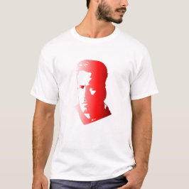 Camiseta Silueta negrita roja masculina - Retrato artístico