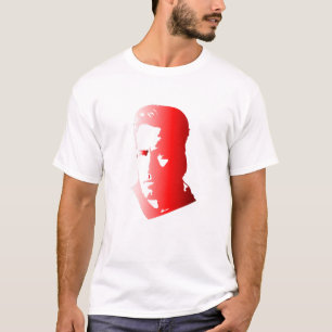 Camiseta Silueta negrita roja masculina - Retrato artístico