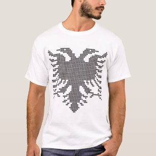 Camiseta Silueta punteada del águila albanesa de doble cabe