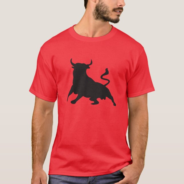 Camiseta Silueta que corre con los toros España (Anverso)