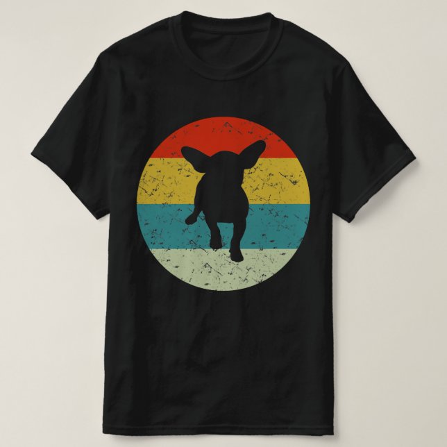 Camiseta silueta retro chiweenie 70s (Diseño del anverso)