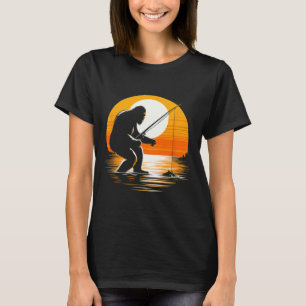 Camiseta Silueta Retro de Bigfoot Sasquatch Juego de Escond