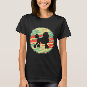 Camiseta Silueta retro de caniche cute regalo de perro