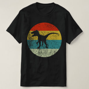 Camiseta silueta retro deinonychus 70s