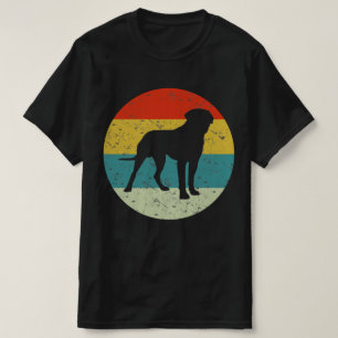 Camiseta silueta retro vintage bullmastiff años 70