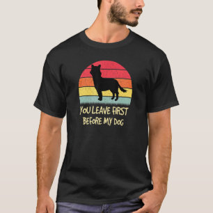 Camiseta Silueta Retro Vintage de Perro Hombre Corgi Galés