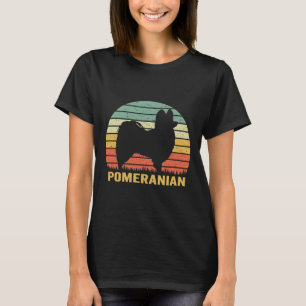 Camiseta Silueta retro vintage de raza de perro de Pomerani