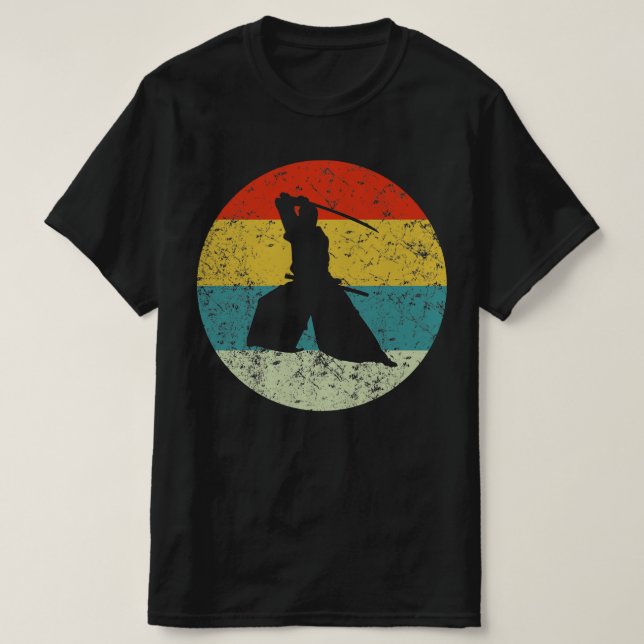 Camiseta Silueta retro vintage de SAMURAI años 70 (Diseño del anverso)