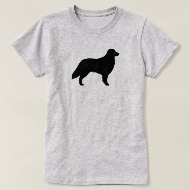 Camiseta Silueta revestida plana del perro perdiguero (Diseño del anverso)