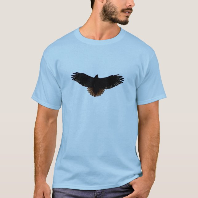 Camiseta silueta Rojo-atada del halcón (Anverso)