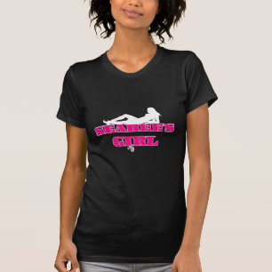 Camiseta Silueta rosada del chica de las ingenieros des
