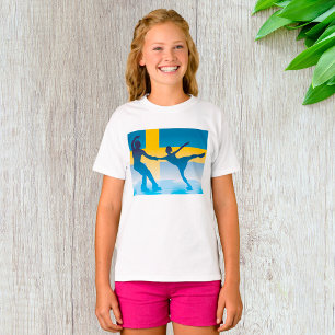Camiseta Silueta sueca de patinaje sobre hielo