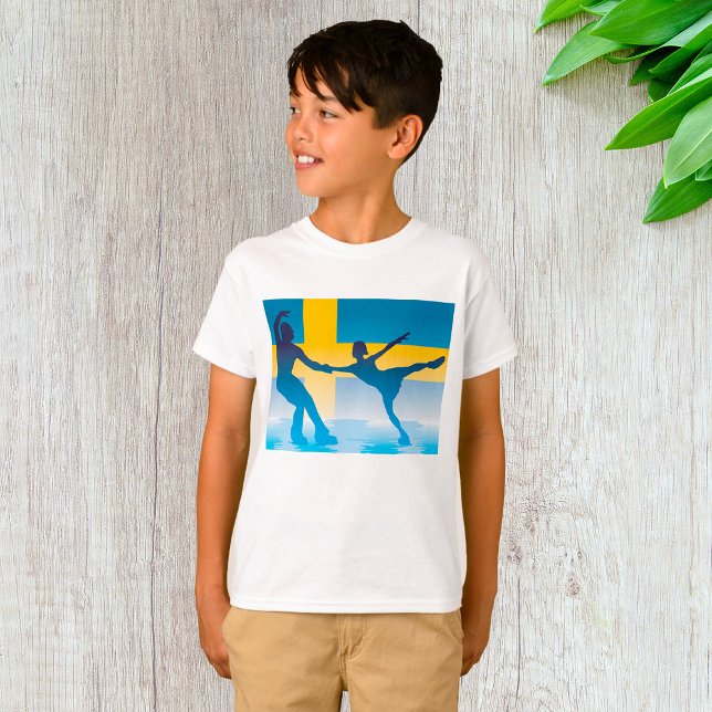 Camiseta Silueta sueca de patinaje sobre hielo (Subido por el creador)