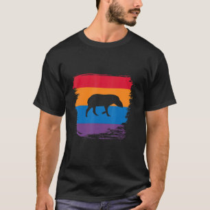 Camiseta Silueta Tapir Shadow Con Bandera Colorida