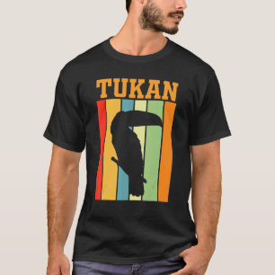 Camiseta Silueta Tukan Sombra En Colores Retro