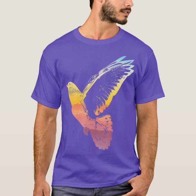 Camiseta Silueta vectorial de pájaro Guay Pigeon (Anverso)