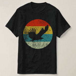 Camiseta silueta vintage retro de buitre 70