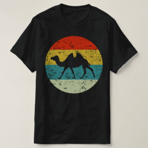 Camiseta silueta vintage retro de camello años 70