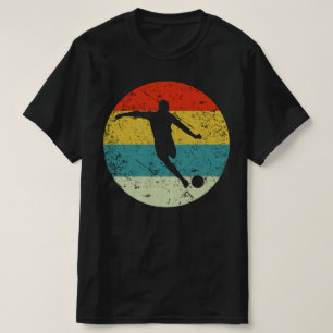 Camiseta silueta vintage retro de fútbol de los años 70