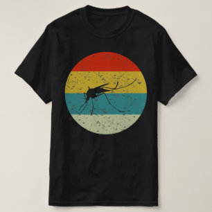 Camiseta silueta vintage retro de mosquitos años 70