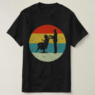 Camiseta silueta vintage retro de peinado de los años 70