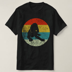 Camiseta silueta vintage retro de perro de vizsla años 70