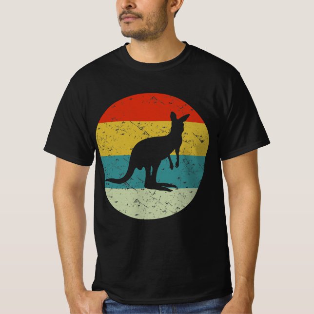 Camiseta silueta vintage retro kangaroo 70s (Anverso)