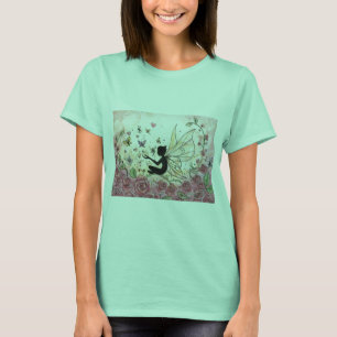 Camiseta Silueta y rosas