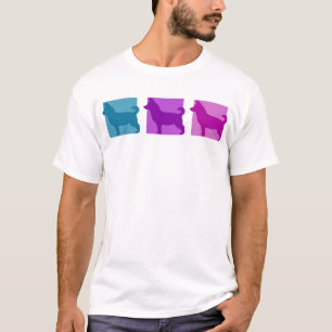 Camiseta Siluetas coloridas de Lancashire Heeler