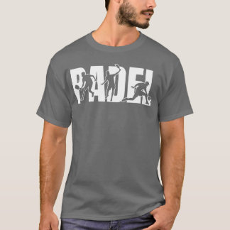 Camiseta Siluetas de acción deportiva de padel chica