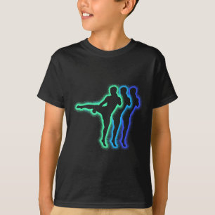 Camiseta Siluetas de artes marciales de Kickboxer hombres n