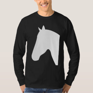 Camiseta Siluetas de Cabeza de Caballo Caballos a Caballo E