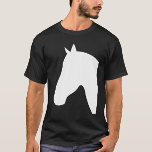 Camiseta Siluetas de Cabeza de Caballo Caballos a Caballo E