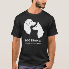 Camiseta Siluetas de cabeza de perro minimalista blancas - 