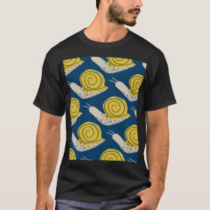 Camiseta Siluetas de caracoles: amarillo, rosado.