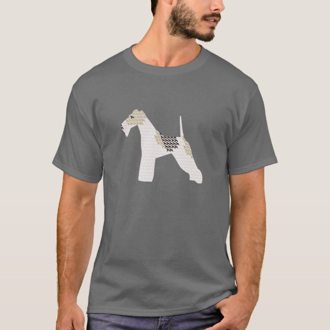 Camiseta Siluetas de los fox terrier del alambre (Anverso)