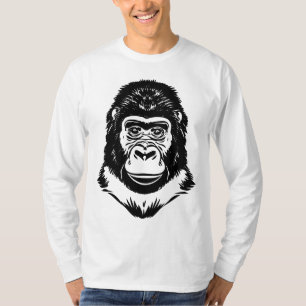 Camiseta Siluetas de mono minimalistas